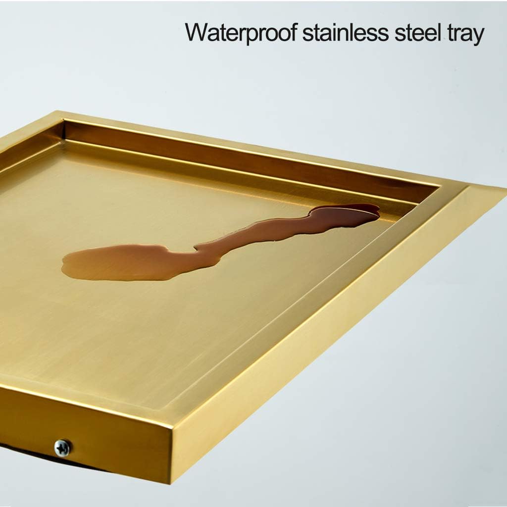 Medical Trolley Cart Foldable Hairdressing Trolley Assembled Beauty Trolley Stainless Steel 3-Layer Special Tool Cart Easy to Move Surface Drawing Process (Silver)