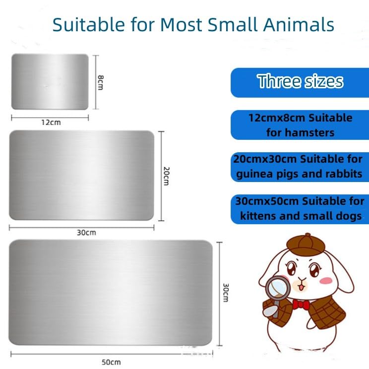 MUYYIKA Rabbit Cooling Pad Hamster for Pets Cooling Plate Made of Aluminium Alloy Cooling of Pets for Guinea Pigs Hamsters - Image 3