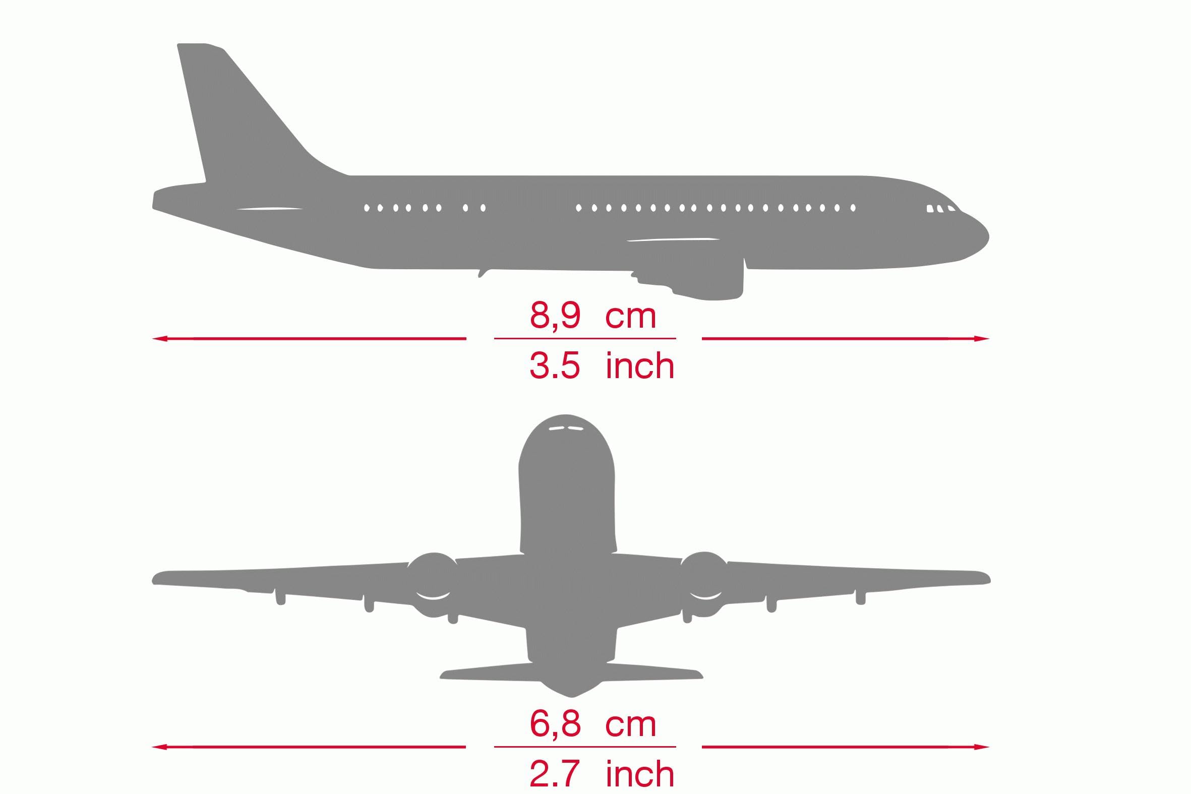 Herpa Modellflugzeug Eurowings Airbus A321-200, Miniatur im Maßstab 1:500, Sammlerstück, Flugzeug Modell ohne Standfuß, Metall