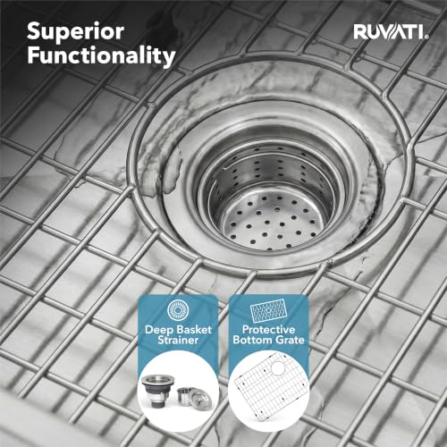 Image of Ruvati 23-inch Undermount 16 Gauge Zero Radius Bar Prep Kitchen Sink Stainless Steel Single Bowl - RVH7100