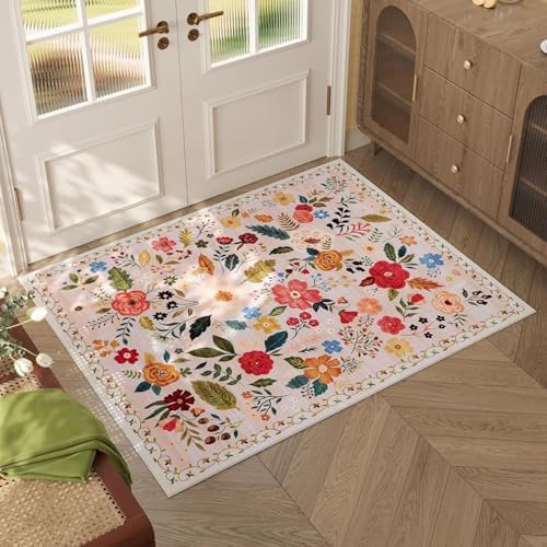 Tapis d'entrée anti-poussière lavable pour garder un sol beige toujours net