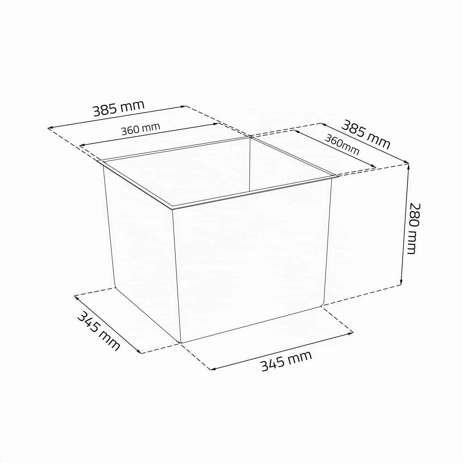 Lamela Blumentopf Juka 40 x 40 x 41.5h cm weiß E.1