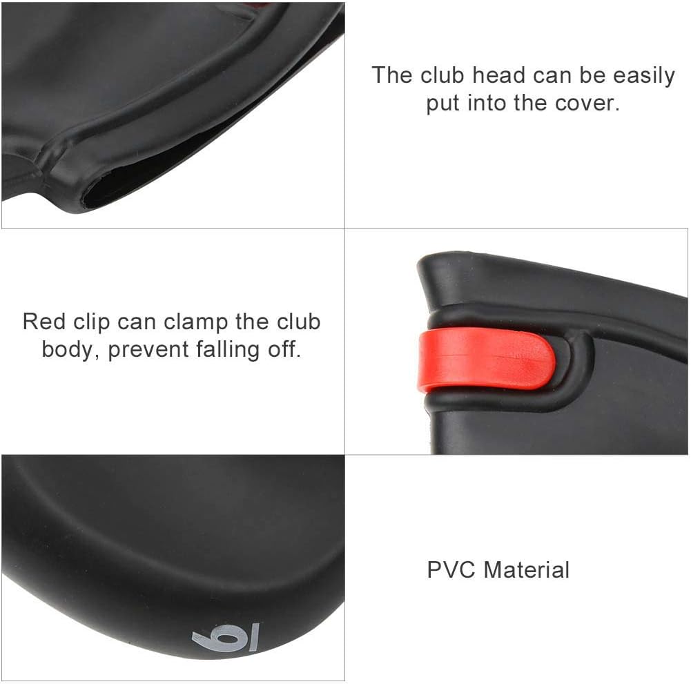 Face Saver Iron Covers, 9PCS Exquisite PVC Club Head Cover Sets Club Iron Head Protector Putter Sets