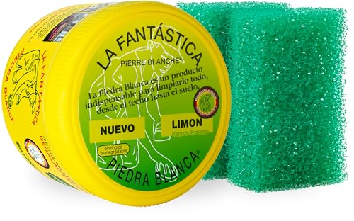 900 g La Fantástica Piedra Blanca Original | Arcilla de Limpieza Multiusos | Fórmula Alemana + 2 Esponjas de Regalo
