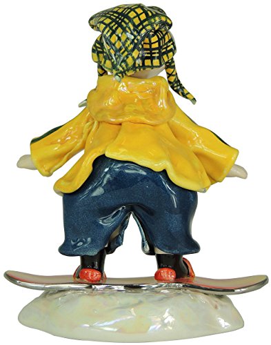 Handmade snowboarder made of ceramic, by Zampiva