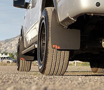 RokBlokz Mud Flaps for 2009-2014 Ford F150 Pickup Truck - Set of 4 - Two Colors to Choose from - Mud Guards are Custom Cut and Fit - Includes All Mounting Hardware (Red)
