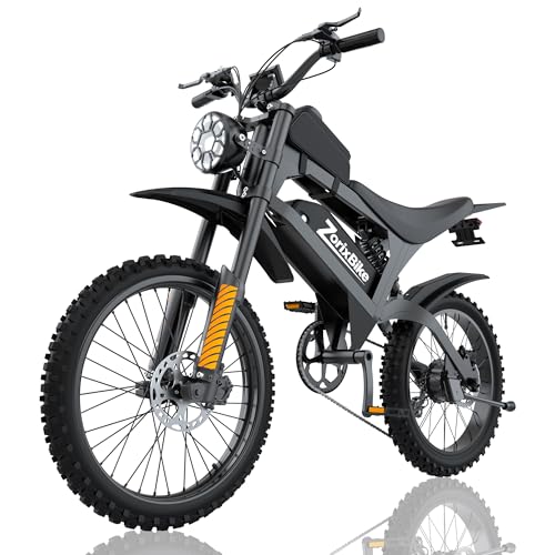 ZorixBike Electric Bike for Adults,48V 13/20AH - Peak Power 1500/3000W Brushless Motor Ebike - Max Speed 31-35MPH - Max 60-80 Miles Range - 20" x 4.0" Fat Tire Electric Bicycle,7-Speed-UL 2849