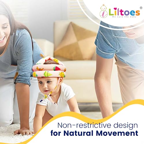 Image of LILTOES Baby Head Protector for Safety of Kids 6M to 3 Years- Baby Safety Helmet with Proper Air Ventilation & Corner Guard Protection (Fruitcake)