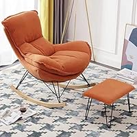 【ロッキングチェア】ブリヂストン　ロッキングソファ　オットマン付き　ブラウン色 オットマン付き] VeroMan ロッキングチェア ロッキングソファ