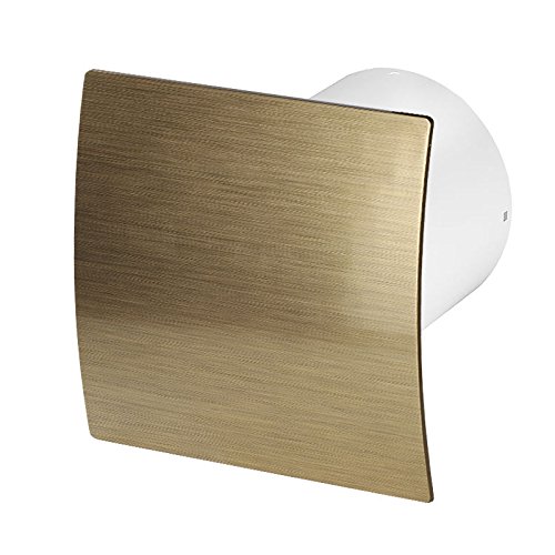Silent Extractor Fan 100mm / 4" with Humidity Sensor and Non Return Valve Low Energy Consumption KWS100H (Gold)
