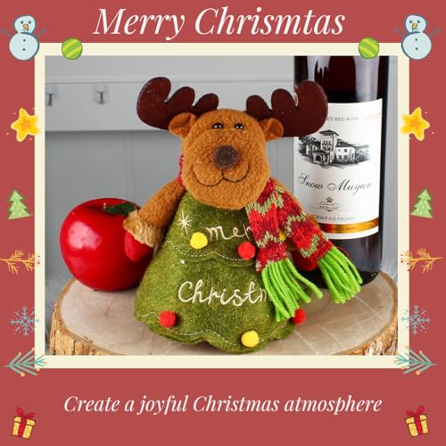 WGXIA-3Pcs-Christmas-Zipper-Gift-Bags-Apple-Bags-with-Zipper-Reusable-2024-New-Chritmas-Eva-Santa-Snowman-Snowflake-Deer-Shaped-Apple-Candy-Bags-Bulk-Storages-For-Chritmas-Party-Decor