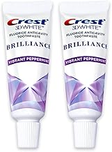 Crest 3D White Brilliance Toothpaste, Vibrant Peppermint, Travel Size 0.85 oz (24g) - Pack of 2