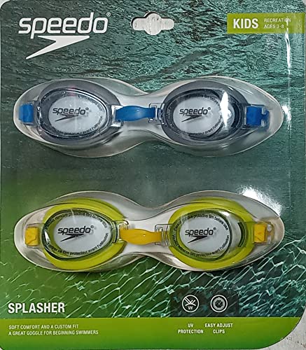 Lunettes de natation enfant Speedo Splasher lot de 2 gris et vert
