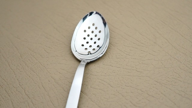 Amazon.com: BNAZIND Chef Kunz Perforated Spoon | 9 Inch Silver 18