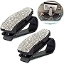 JOJOY LUX 2 PCS Car Glasses Holder Universal Car Visor Sunglasses Holder Clip Bling Bling Eyeglasses Hanger and Ticket Card Clip Eyeglasses Mount for Car