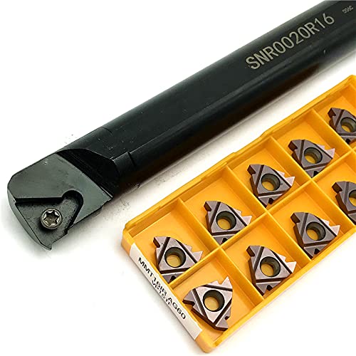 Tool Part for SER2020K22 SER2525M22 SNR0020R22 SNR0025S22 Thread Tool Holder+ MMT 22ER 22IR AG60 Insert Cutting Tool CNC Lathe Tools - (Angle: SER2020K22 / Shank Diameter: No Insert)