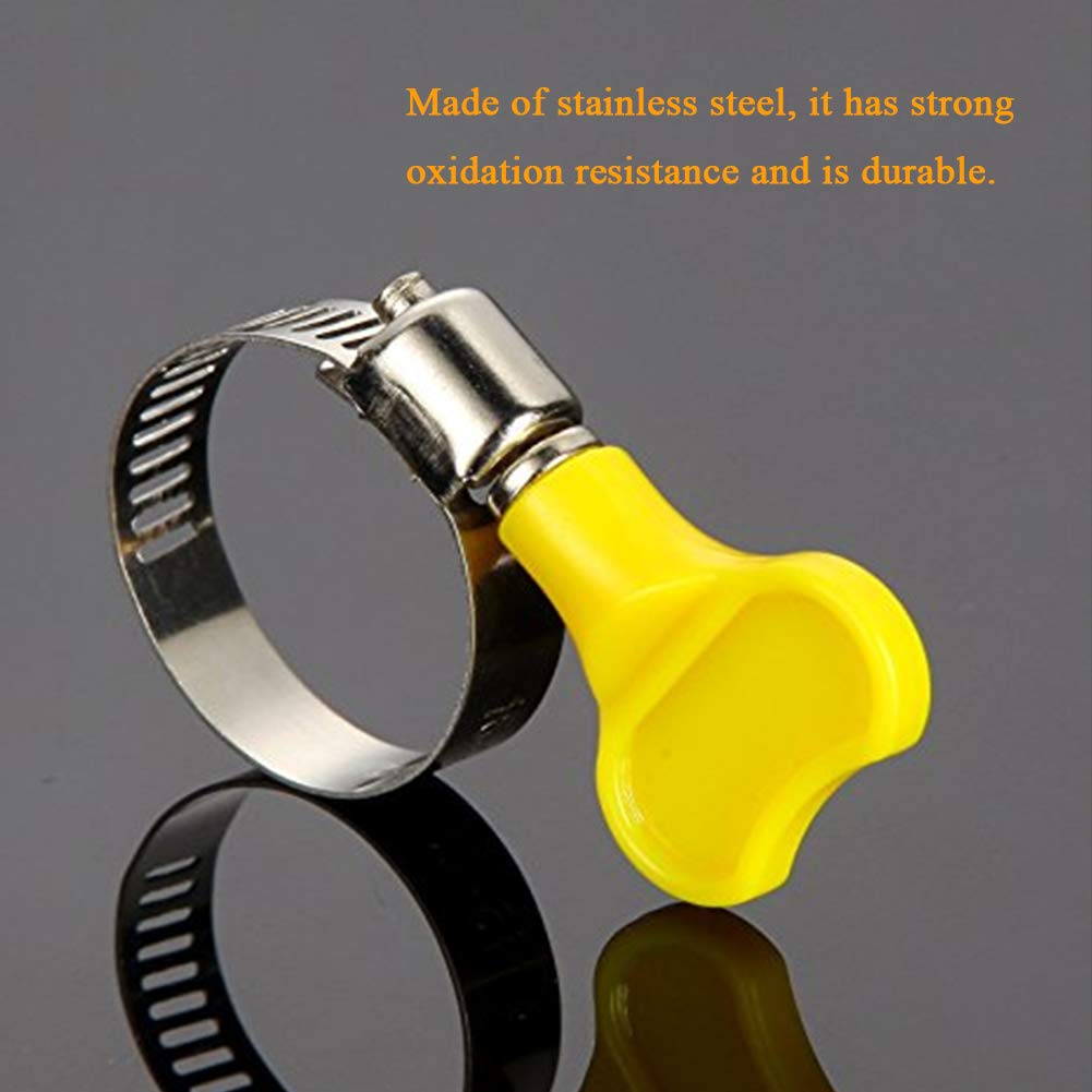 100Pièces Tuyau Clips réglable Collier de Serrage Tuyau 8-29mm Gamme en acier inoxydable pour famille Tuyau d'eau, carburant tube pour famille Tuyau d'eau, réservoir de gaz, tube d'automobiles