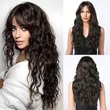 HAIRCUBE Long Wavy Wigs for Women,Synthetic Hair Wig for Daily