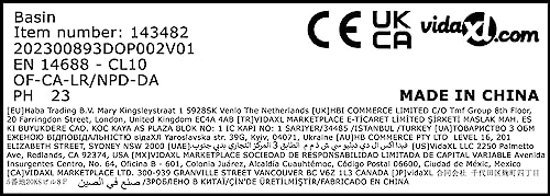 VidaXL Lavandino con Troppopieno Angolare Moderno