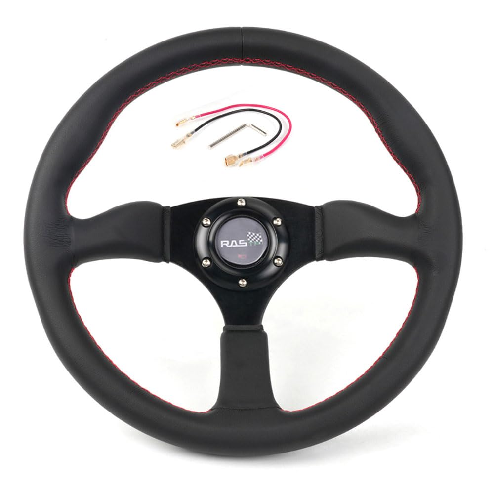 RASTP Genuine Leather 345mm Steering Wheel