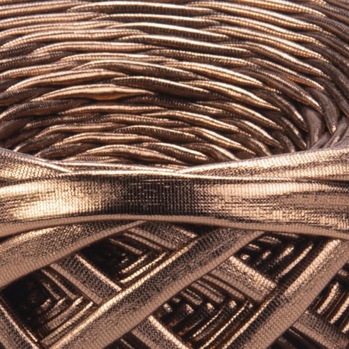 Image of YarnArt Metallic Club Super Bulky T-Shirt Yarn - 100% Polyester, 6.35 oz / 180 gr, 60 yrds / 55 Meters - Shiny Colors for Handbags, Rugs, Chic Night Bags, Crochet (8108)