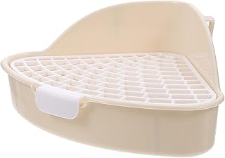 Totority Hamster Bedding Large Rabbit Litter Box Triangle Toilet Clip, Rabbit Litter Box Bunny Toilet Potty Trainer Hamster Chinchilla Guinea Pig Cat Bunny Ferret Rabbit Tray Guinea Pig Bedding