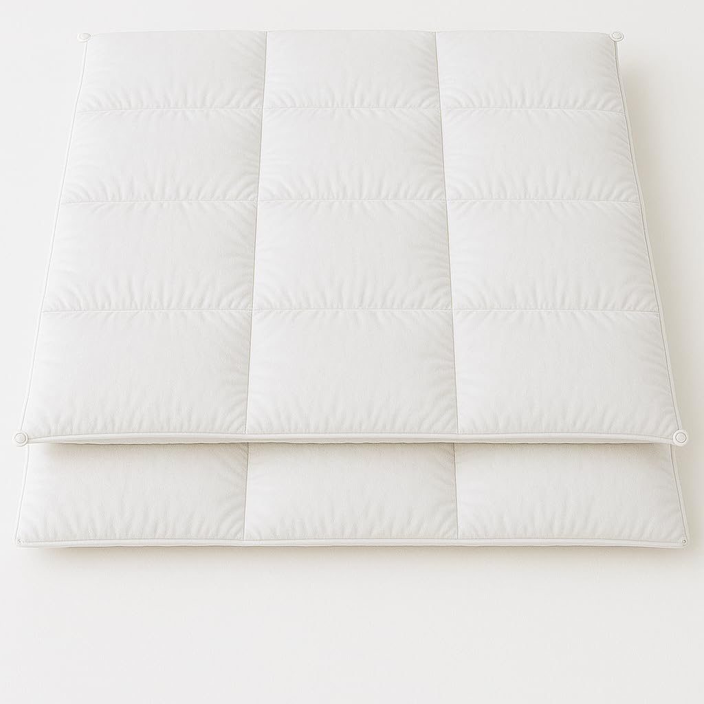 Coppia Piumini Matrimoniali 4 Stagioni 200x250 cm – Trapunte in Soffice Microfibra Anallergica, Combinabili con Bottoni a Clip