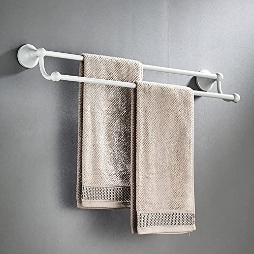 Porte-serviettes double barre laiton antirouille à fixation murale - 4