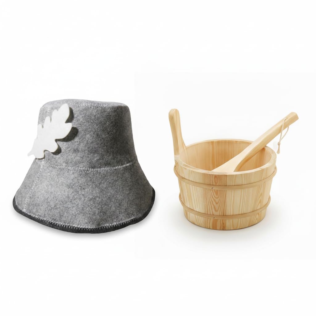 Cappello Da Sauna in Feltro per La Cura di Testa E Capelli in Bagno Turco, Ideale per Sessioni Quotidiane in Sauna. Come Idea Regalo.