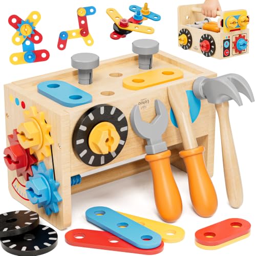 Lehoo Castle Montessori Werkzeugkoffer & Werkbank Holz Spielzeug...