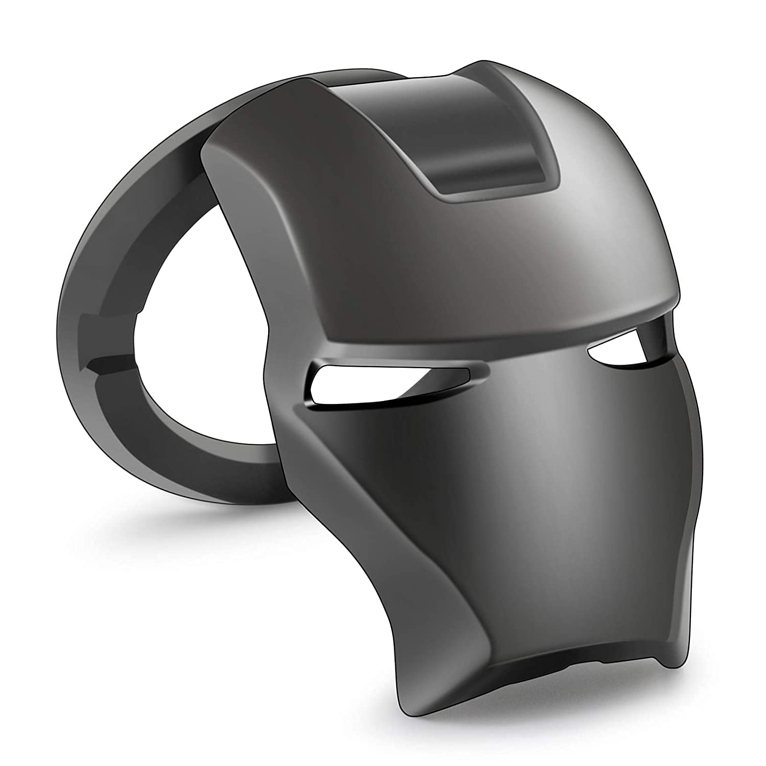 AUTO SNAP Car Interior Engine Ignition Start Stop engine Button Protective Cover Decoration Sticker Car Interior Accessories (Iron Man, Black)