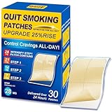 Nicotine Patches Step 1+ (28mg) | Quit Smoking Aid & Quit Smoking Patches | Adjustable 7/14/21mg via Cutting | Multi-Step Use (1,2,3) | 30 Count Transdermal System | Delivered Over 24 Hours