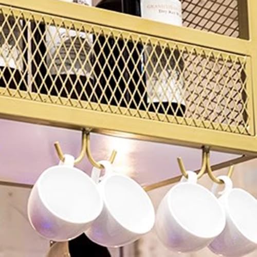 Casier à vin de plafond industriel blanc suspendu avec range-verres - 7