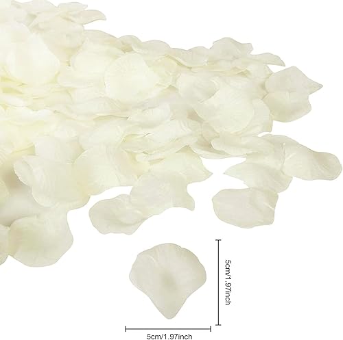 Miniatura 2 de Ouddy Decor 5000 pétalos de rosa artificiales para decoración de San Valentín, boda, evento nocturno romántico, aniversario, ducha, compromiso