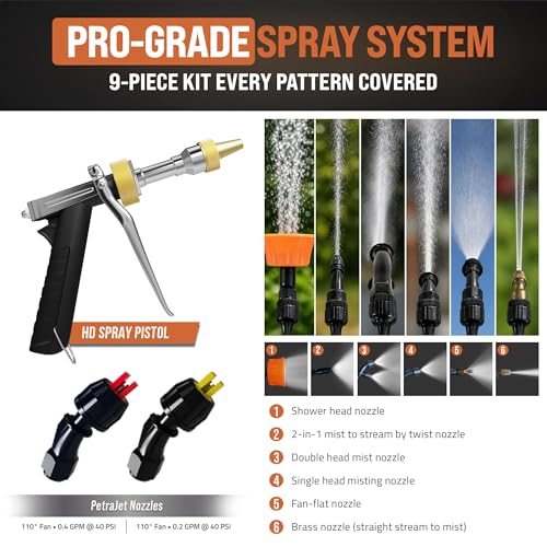 Image of PetraTools HD4000 Battery Powered Backpack Sprayer, 8 Hr Runtime, 9 Nozzles