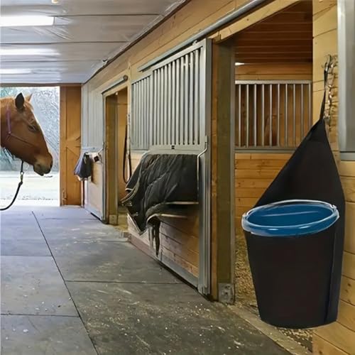 Hängender Eimerhalter Pferdes Futtertasche Pferdes Futtersack Eimer Tasche, 5-Gallonen Eimerhalter Für Stall Drinnen Und Draußen, Viehanhänger Zubehör