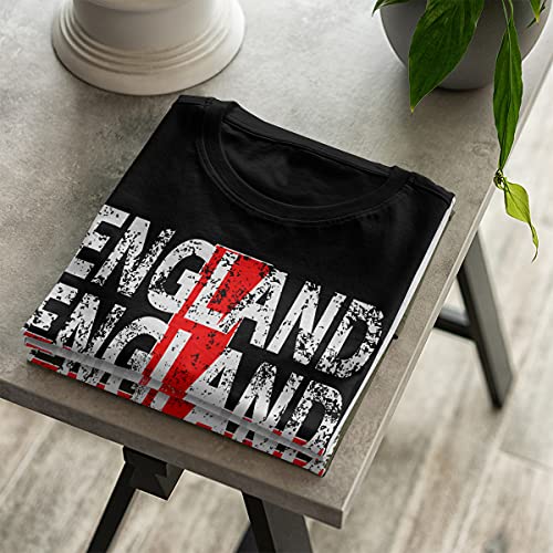 T-shirt Angleterre avec Drapeau Croix United Kingdom Noir - 3