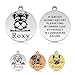 Dog Tags Engraved for Pets Personalized Dog Tag Dog Name Tags Dog Tags Custom Stainless Steel Dog ID Tags for Puppy Dogs Pet Dog (Silver L, Round)