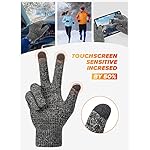 TRENDOUX Merino Wool Winter Gloves for Men Women, Cold Weather Warm Touchscreen Unisex, Non-slip, Knit Elastic Cuff - Image 4