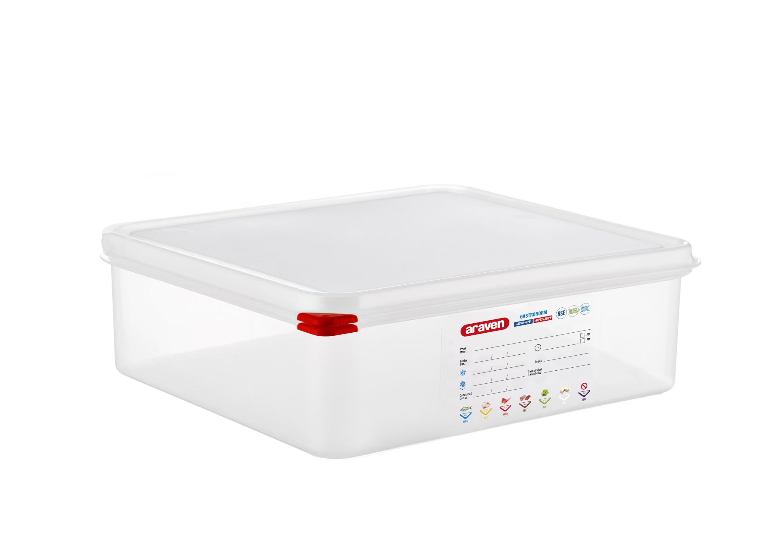 Araven 2 contenitori 2.3 gastronorm 9 lt. 354x325x100 mm.