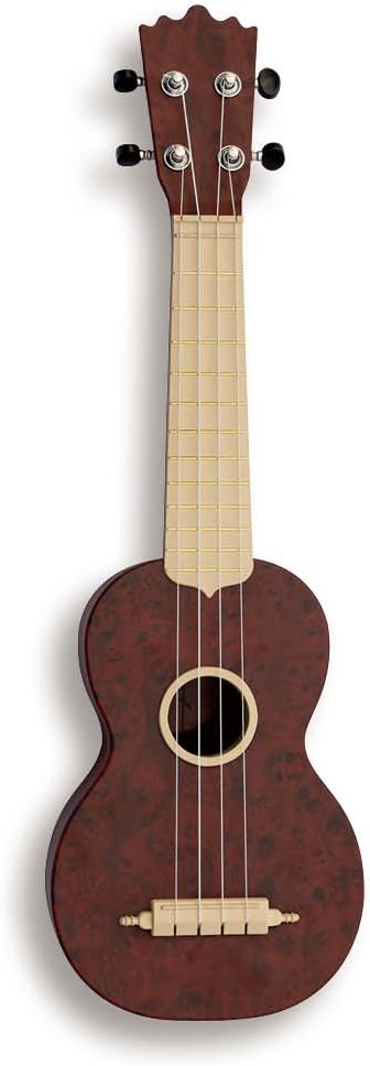 Woodi USA Soprano 21" Ukulele Wood Grain Simulated 2 with White Fingerboard WU-21W2(WB)