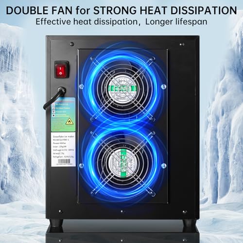 Image of Snowflake Ice Machine, 330.6LBS /24H 660W Shaved Ice Machine, Rapid Cooling, Food-Grade Stainless Steel Material, Snowflake Ice Maker for Dessert, Ice Cream,Suitable for Party＆Commercial Use