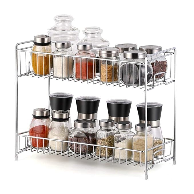 Geschir Premium 2-Tier Bathroom Cosmetic Storage Rack Kitchen Elite Spice Rack,Cosmetic Organizer Holder,Bathroom Tray and Multifunctional Storage Rack (Storage Rack) (B0CPJJ27J9) Amazon Price History, Amazon Price Tracker