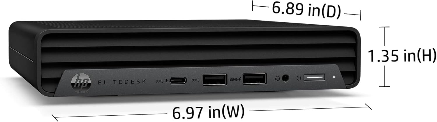 HP EliteDesk 800 G6 Mini PC dimensions diagram