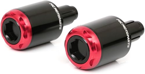 Miniatura 1 de mshine CNC Bar End Pesos para Kawasaki Z9002017, Rojo
