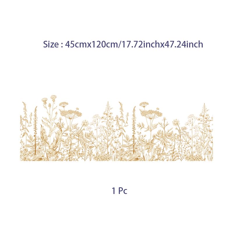 Vinilo decorativo Alwayspon 18x47 pulgadas hojas doradas miniatura 5