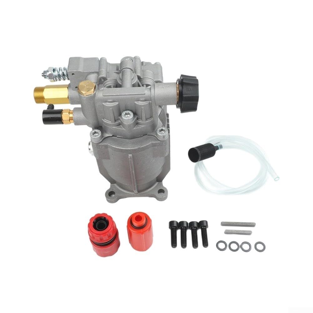 Bomba de lavado a presión de 3400 PSI, repuesto de 2.5 GPM para motores de gas, eje horizontal de 0.75 pulgadas con válvula de alivio térmico para limpieza del hogar