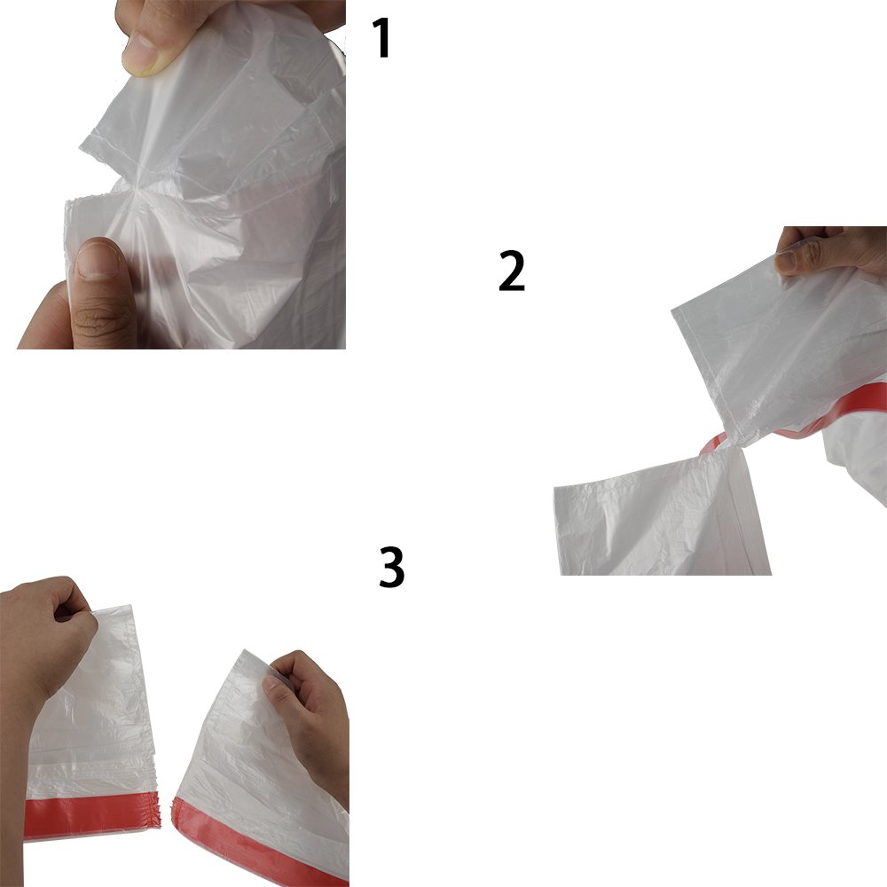 Pekky Claro cordón Grandes Bolsas de Basura, 30 L, 60 Cuenta/2 Rollos