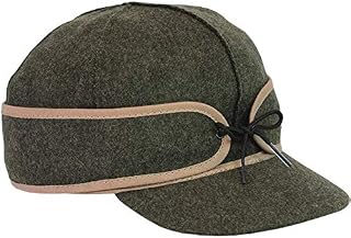 Stormy Kromer Mackinaw Cap - Winter Wool Hat with Earflaps Olive