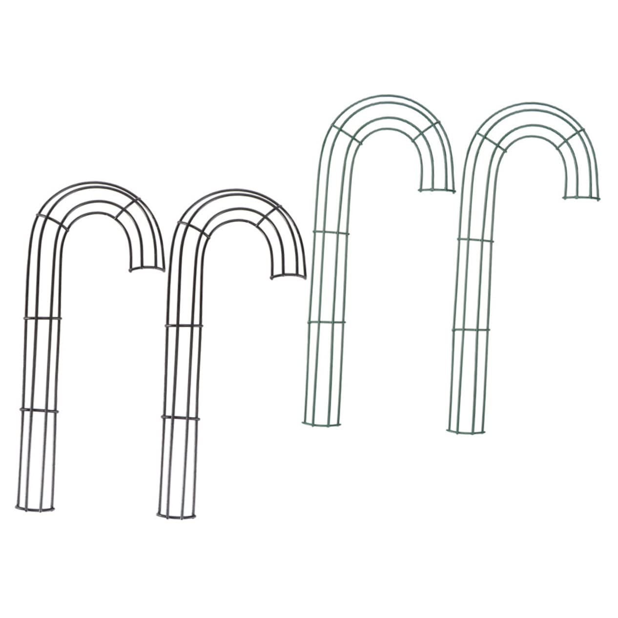 Cabilock 20pcs Iron Wreath Frame Cane Shaped Wreath for Holiday Decorations Smooth Sturdy Base